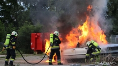 Bild: B2 - Fahrzeugbrand Übung